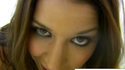 Sexy Ann Marie Rios plays with her pussy