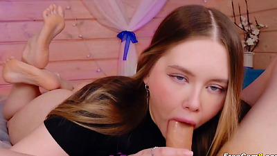 Horny Chick Goes Down On Her Man With A Hot Blowjob