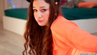 Slutty Chick Stuffs Huge Dildo And Vibrator In Tight Holes