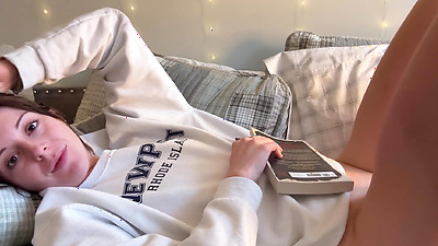 Convincing your Girlfriend to Fuck but she makes you watch instead | GFE | Loud Orgasm