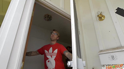 Deep Throating Dark Date Sarah Banks Smokes Bryans White Penis!