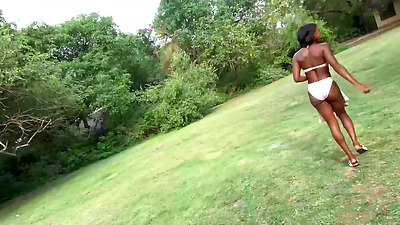 Hot Black Girlfriend Asks For Slow Deep Anal POV On Safari Vacation!