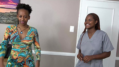 Black Hotties Give White Guy Hot Massage With The Ball Sucking Special