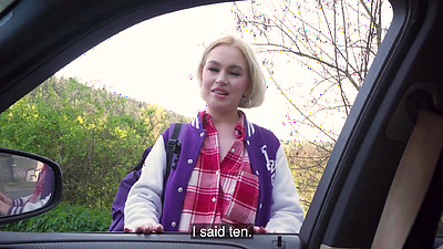 Public Agent Cute looking blonde picked up and fucked hard in her soaking wet pussy