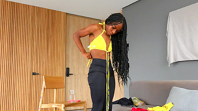 Fit Ebony Latina Humped Bareback Rough In A Casting With Hung Producer