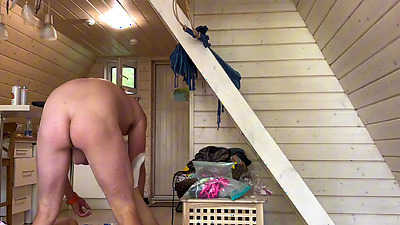 Blonde in sexy lingerie fucked with big shaft