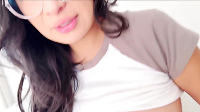 My <censored> step sis shows me she's not a total nerd - Cami Strella x Alex Adams