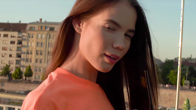 Whoever said orange isn't the new pink never met Lovenia. Catch up with this natural, friendly brunette out for a skate and see this sweetheart transform into a hardcore sex machine.