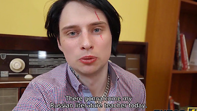 TUTOR4K. Literature and Curvature. Hot sex with private teacher Moon Flower & Lil Endi