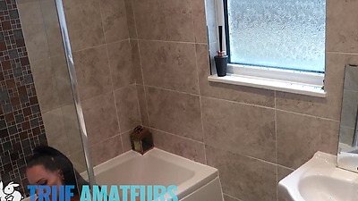 TRUE AMATEURS - Mike Gets His Big Penis Sucked Dry In The Bathroom By Hot Alternative Girl