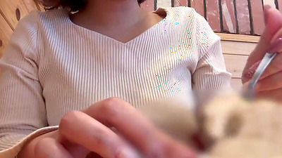 I couldn't masturbate at home, so I was masturbating in the toilet at a family restaurant, and my moans were heard by the person masturbating in the next room, and I almost got caught...