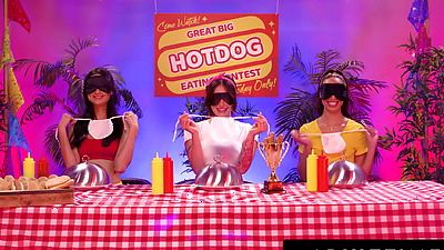 ADULT TIME Dick Hungry Lesbians Try Out Strap On! Eliza Ibarra, Alexis Tae, And Charlotte Sins