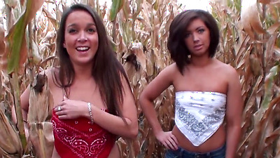 Perfect Big And Perfect Small Amateur Tits In A Iowa Corn Field