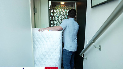 Perky Co-Ed Blonde Alex Grey Can't Wait To Break In The Bed, And Show Her Friend's Dad How Grateful She Is By Sitting On His Big Dick - Show Gurl