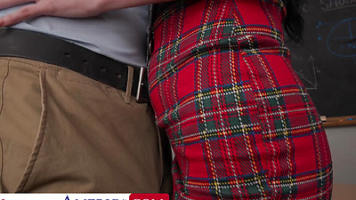 Sexy School Babe Kitty Lynn Surprises Professor With A Birthday Fuck