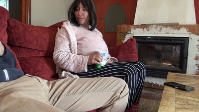 pregnant stepmom gives her 18 year old stepson his first handjob