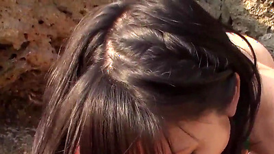 Amateur oral job and handjob with steaming asian doll - Megumi Haruka! Megumi Haruka, the inexperienced suck off queen, takes a manhood to the beach for an outdoor handjob.