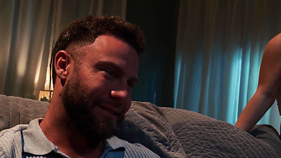 Big titted BBW chick Leana Lovings consoling her BF and fucking his big penis