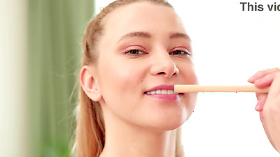 Naughty Russian teen stepsis seduces nerdy stepbro and fucks him