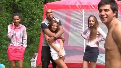 Group fucking with a lot of hot chicks