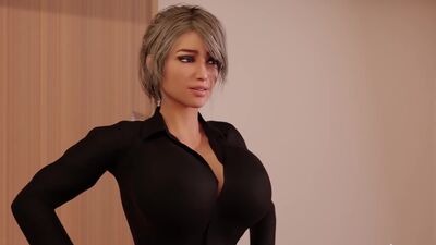 Ebony Nurse helping her futanari patient in a cool 3d animation