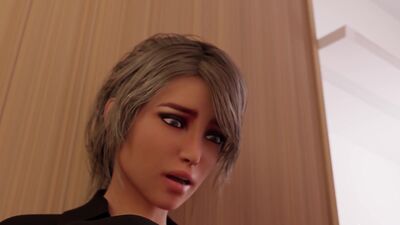 Ebony Nurse helping her futanari patient in a cool 3d animation