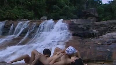 Wet Lesbians on the Waterfall