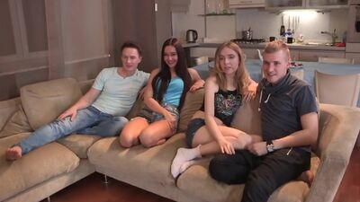 Foursome swinger fuck party
