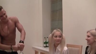 Crazy group orgy at drunk student party