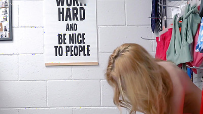 Nikole Nash Gets Caught by Mall Official and Has to Comply with Him - Fuckthief