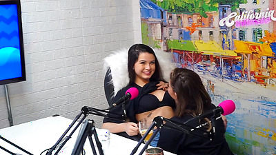 Flavia Oliver Performs Oral Sex On Natasha Steffens During The Recording Of The California Podcast