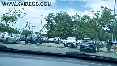 Milf teases me in the mall in front of everyone and makes me cum in the parking lot