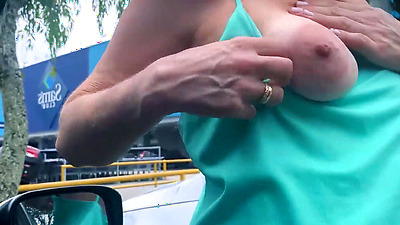 Milf teases me in the mall in front of everyone and makes me cum in the parking lot