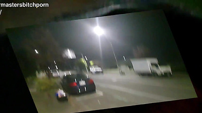 Brazen Kiwi Trashy slut pissed on in plain view on the sidewalk as motorist yells out