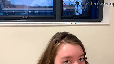 Gorgeous British 18 Year Old Sucks Penis And Plays With Cum