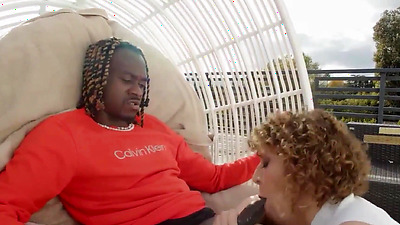 Sex & BJ's In The Balcony! MILF Sara Jay Rides Freaky T's BBC!