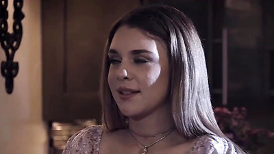 Busty babysitter agrees to have 3some sex with married couple