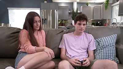 Teen step sister asked him for sex advice