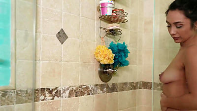 Curious Stud Catches his Friend's Hot Mom Taking a Shower