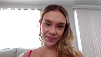 StepSisters4K - Small Tits Tiny Blonde Teen Step Sister Orgasms During Family Sex With Huge Shaft Step Brother POV