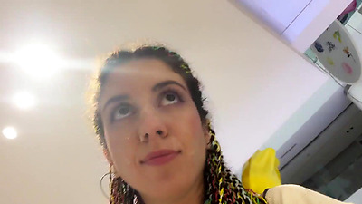 Crazy Cumwalk in Public Shopping Mall Blowjob in Public Toilet