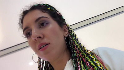 Crazy Cumwalk in Public Shopping Mall Blowjob in Public Toilet