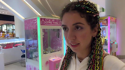 Crazy Cumwalk in Public Shopping Mall Blowjob in Public Toilet