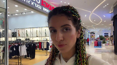 Crazy Cumwalk in Public Shopping Mall Blowjob in Public Toilet