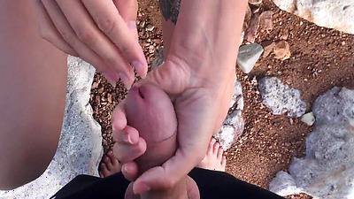 blowjob in public on the beach, friend's wife cheating