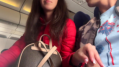 Risky Public Jerking Off On A Plane Full Of People - Public Penis Flashing