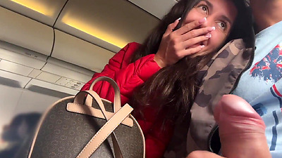 Risky Public Jerking Off On A Plane Full Of People - Public Penis Flashing
