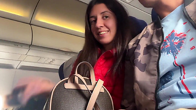 Risky Public Jerking Off On A Plane Full Of People - Public Penis Flashing
