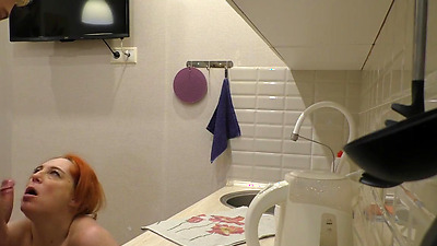 Pregnant Cheating Wife Sucks Her Neighbor’s Shaft in the Kitchen