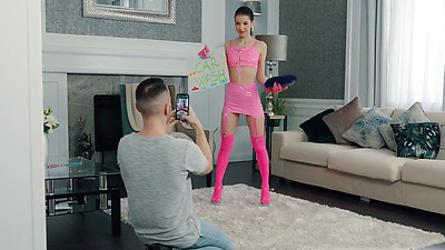 Cute teen Sophie Weber has rough anal fuck with stepbro's fat penis